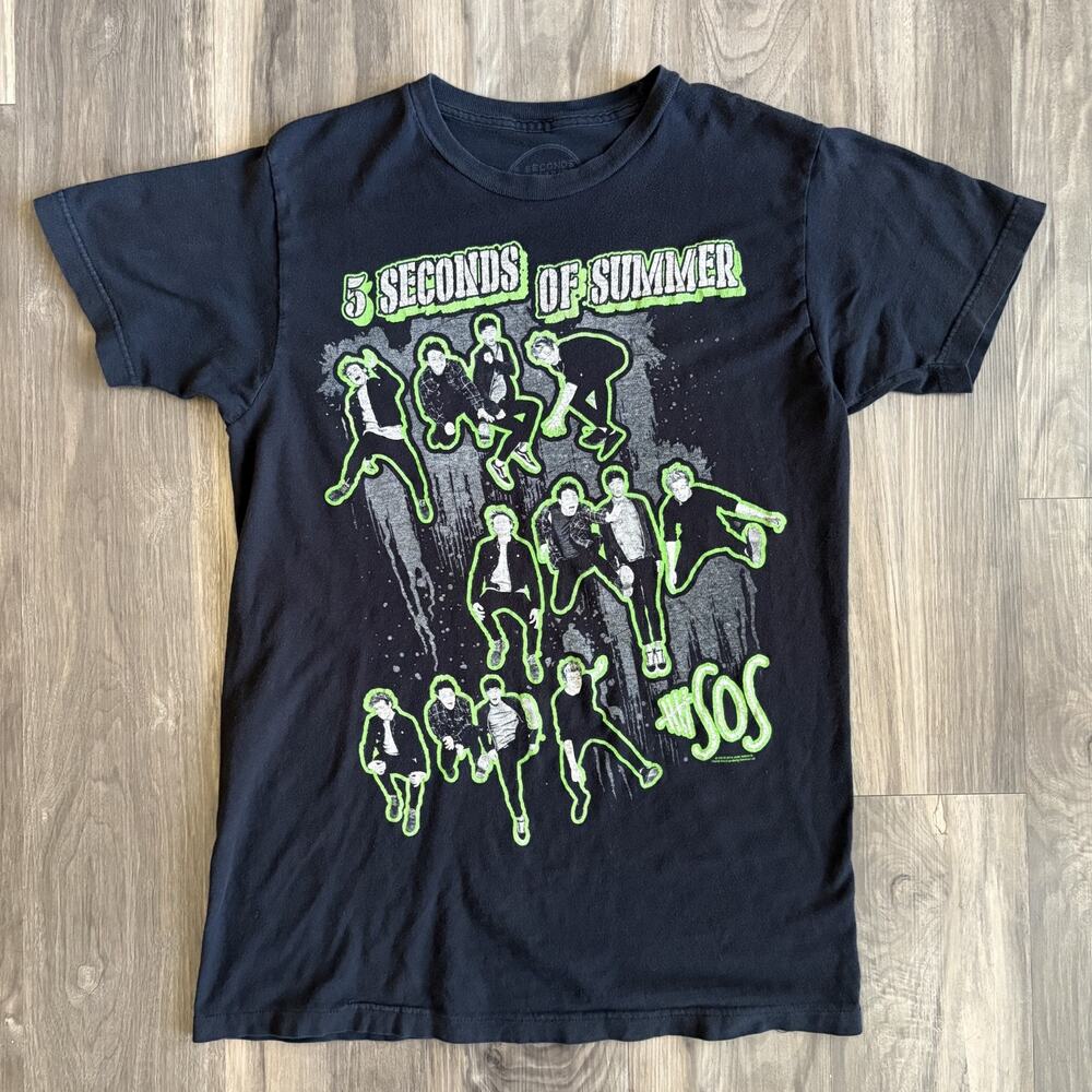 Vintage 5 Seconds Of Summer T-Shirt Men's Size M Y2K Band Graphic Pop Punk
